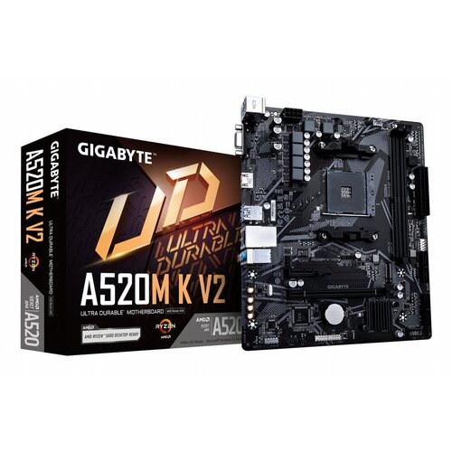 Gigabyte A520M-K V2 | Socket AM4 | AMD A520 | 2xDDR4 | Micro-ATX | Moederbord | Open Box (refurbished)