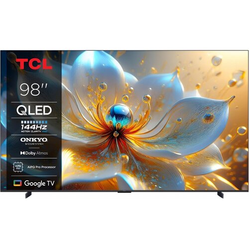 TCL 98T8C | 98” 4K QLED (2025) | 144Hz Motion | Dolby Vision & Dolby Atmos | Google TV & WiFi