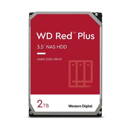 Western Digital WD Red Plus 2TB | 3.5" HDD | SATA III | 5400RPM | 256MB Cache | NAS | Open Box (refurbished)