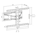 SBOX PLB-79464 | Verstelbare TV-beugel | 43-90" | Max 50kg | VESA 600x400 | Renewed (refurbished)