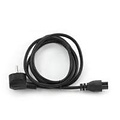Gembird PC-186-ML12 | 3 m Stroomkabel | Schuko (CEE 7/7) naar C5 (Mickey Mouse) | Zwart | VDE-goedgekeurd | 10A / 250V