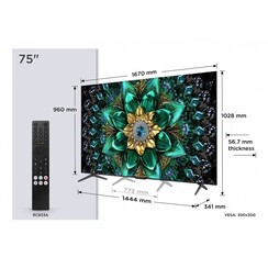75Q6C | 75" 4K Ultra HD QD-MiniLED | 120Hz | Google TV | Dolby Vision | HDMI 2.1 | Smart TV | OPEN BOX (refurbished)