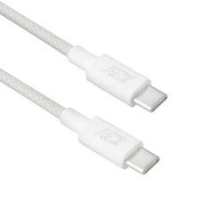 AC3084 | USB 2.0 Kabel | USB-C naar USB-C | 240W | 480Mbps | Wit | 1 Meter