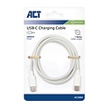 ACT AC3084 | USB 2.0 Kabel | USB-C naar USB-C | 240W | 480Mbps | Wit | 1 Meter