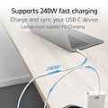 ACT AC3085 | USB 2.0 Kabel | USB-C naar USB-C | 240W | 480Mbps | Wit | 2 Meter