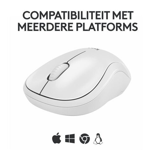Logitech M240 | Draadloze Bluetooth Muis | Ambidextrous | Compact Reisformaat | Wit