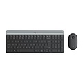 Logitech MK470 Slim Combo | Draadloos Toetsenbord en Muis | QWERTY US International | Grafiet | RETURNED (refurbished)