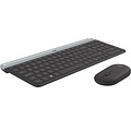 Logitech MK470 Slim Combo | Draadloos Toetsenbord en Muis | QWERTY US International | Grafiet | RETURNED (refurbished)
