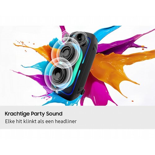Samsung Sound Tower MX ST50F/XN | Bluetooth Party Speaker | 240W | Tot 18 Uur Accuduur | IPX4 Spatwaterbestendig | Karaoke & Party Lights+