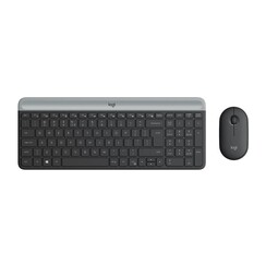 MK470 Slim Combo | Draadloos Toetsenbord en Muis | QWERTY US International | Grafiet | RETURNED (refurbished)