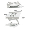 ACT AC8106 | 360° Draaibare Laptopstandaard | Met Ventilator | Traploos Verstelbaar