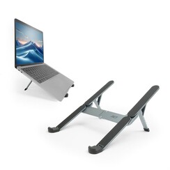 AC8122 | Inklapbare Laptopstandaard tot 15,6" | 6 Verstelbare Standen | Aluminium | Inclusief Reistas