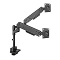 ACT AC8330 | Monitorarm voor 2 Monitoren tot 34" | 16kg per Scherm | Gasveer | VESA 75x75 / 100x100