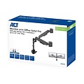 ACT AC8330 | Monitorarm voor 2 Monitoren tot 34" | 16kg per Scherm | Gasveer | VESA 75x75 / 100x100