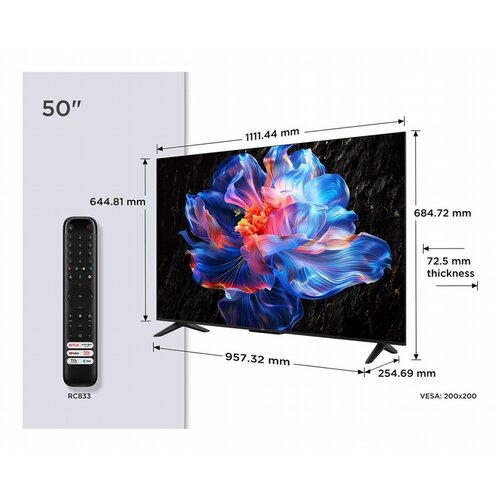 TCL 50P6K | 50" 4K UHD LED TV | HDR10 | Google TV