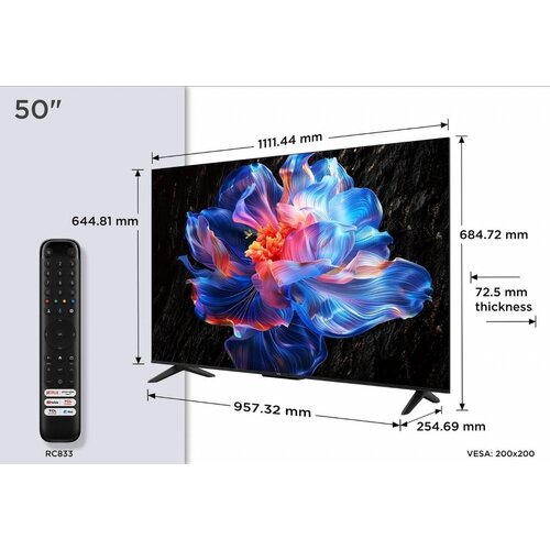 TCL 50P6K | 50" 4K UHD LED TV | HDR10 | Google TV