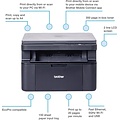 Brother DCP-L1640W | A4 | 600 × 600 DPI | Wi-Fi | Zwart-wit Multifunctionele Laserprinter