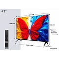 TCL 43S5L 43" | Full HD QLED Smart TV | Android TV | HDR10 | Zwart