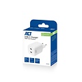 ACT AC2175 | 100W USB-C-lader | 2× USB-C | Power Delivery 3.2 | PPS & AVS | GaNFast