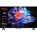 TCL 43P61K 43" | 4K UHD Smart TV | Google TV | HDR | Zwart