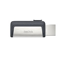 Sandisk SanDisk Ultra Dual Drive USB Type-C | 128GB USB Flash Drive | USB Type-A / USB Type-C 3.2 Gen 1 (3.1 Gen 1) | tot 150 MB/s lezen | Zwart, Zilver