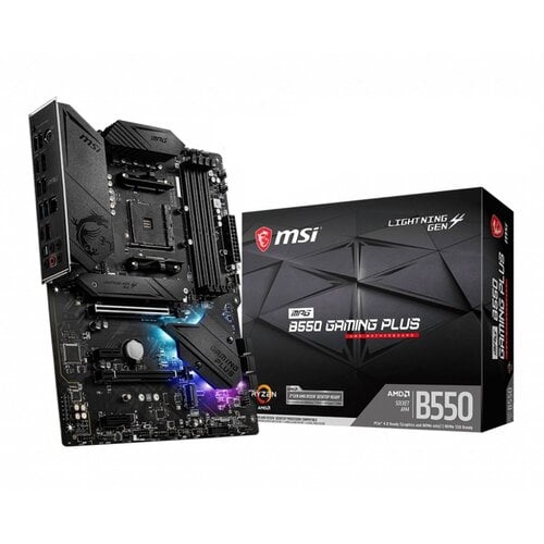 MSI MPG B550 Gaming Plus | Socket AM4 | Intel B550 | 4xDDR4 | ATX | Moederbord | RENEWED (refurbished)