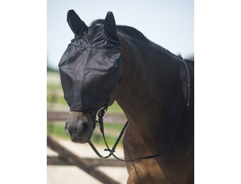 QHP Rij Vliegenmasker met Oren - Zwart