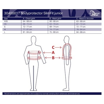 Harry's Horse Bodyprotector SlimFit Junior -  Zwart