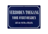Horka Waakbord - Verboden Toegang
