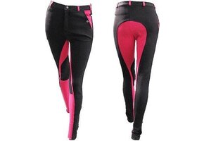 HB Rijbroek Kitty - Zwart Roze - Maat 176