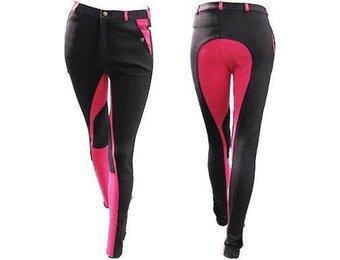 HB Rijbroek Kitty - Zwart Roze - Maat 176