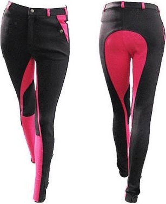HB Rijbroek Kitty - Zwart Roze - Maat 176