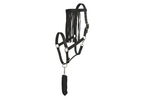 Imperial Riding Halsterset met Vliegenfrontriem - Zwart