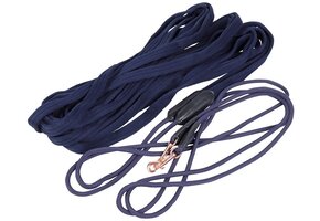 Dubbele Longeerlijn Rosegold - Navy