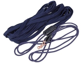 Dubbele Longeerlijn Rosegold - Navy