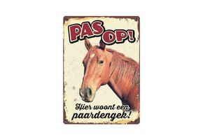 Horka Waakbord - Pas op! Paardengek