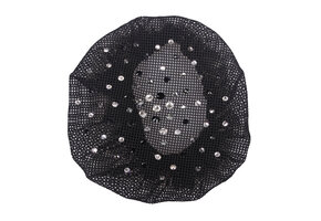 QHP Knotnet Rhinestone - Zwart Zilver