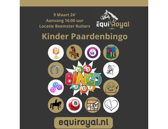 Equiroyal Kinder Paardenbingo - 9 Maart
