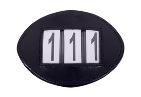 QHP Nummerhouder Modeste Oval - Zwart