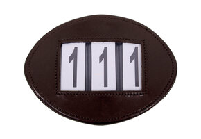 QHP Nummerhouder Modeste Oval - Bruin