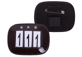 QHP Nummerhouder Lak - Bruin