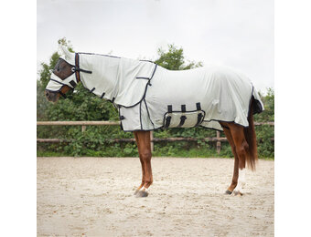 QHP Vliegendeken Met Hals & Masker - Grijs