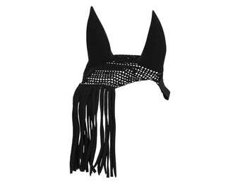 Imperial Riding Oornetje Fringes - Zwart - Maat Cob