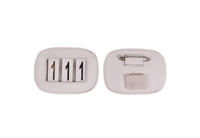 QHP Nummerhouder Modeste Square - Wit