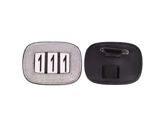 QHP Nummerhouder Shine - Zilver