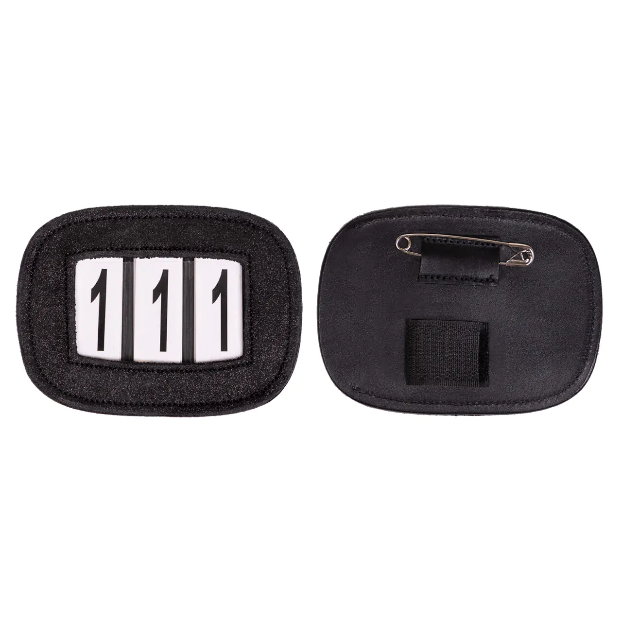 QHP Nummerhouder Shine - Zwart