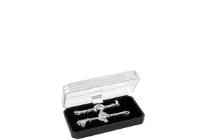 Horka Plastronspeld Hoefijzer & Paardenhoofd - Zilver