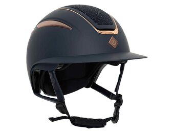 Imperial Riding Rijhelm Olania Deluxe big visor - Navy-Rosegold