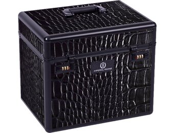Imperial Riding Grooming Box Shiny - Black / Black Croco