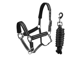 Horka Halsterset Deluxe - Zwart Zilver